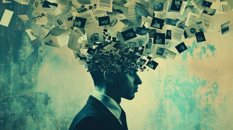 a man with his brain power